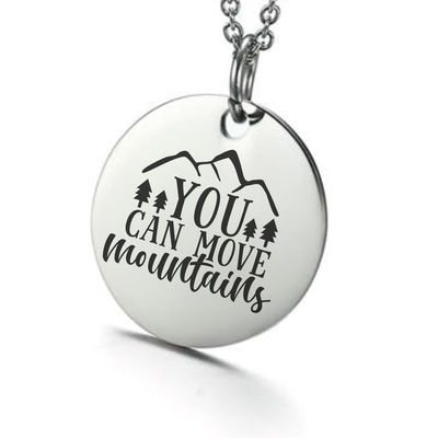 Inspirational Stainless Steel Pendant Necklace Inspirational Stainless Steel Pendant Necklace