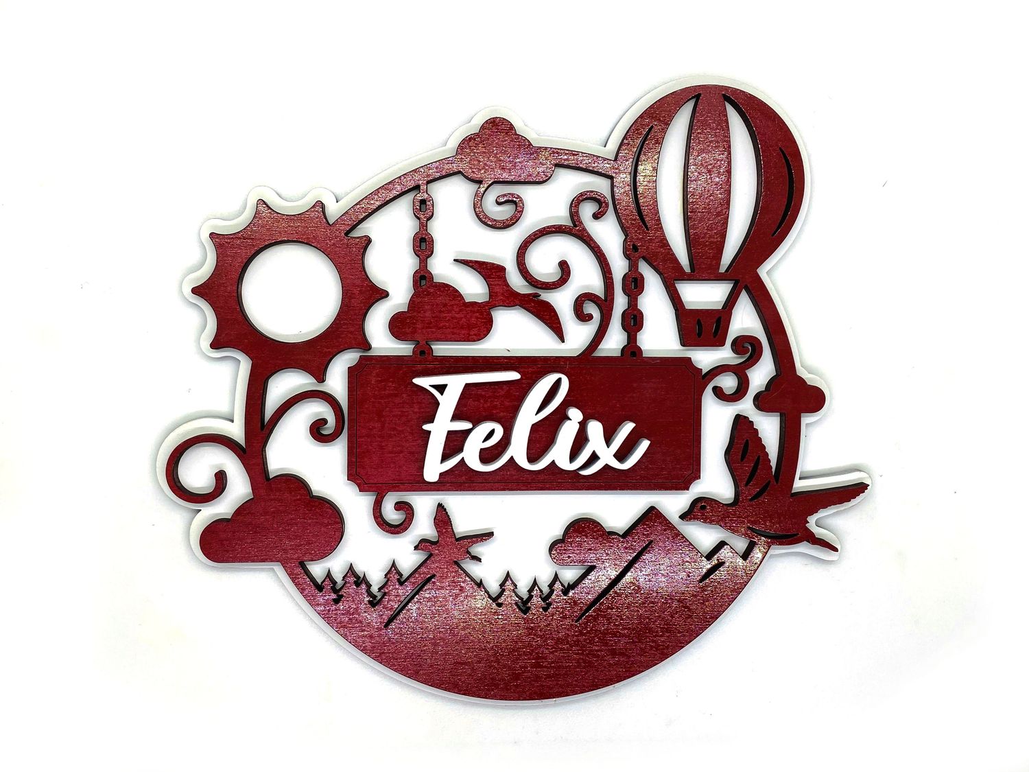 Hot Air Balloon Personalized Wall Sign