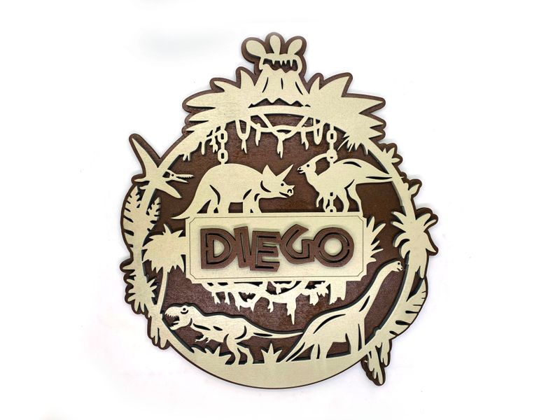 Dino Adventure Personalized Wall Sign