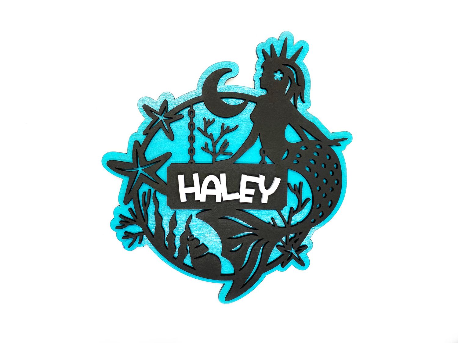 Personalized Mermaid Wall Sign for Kids