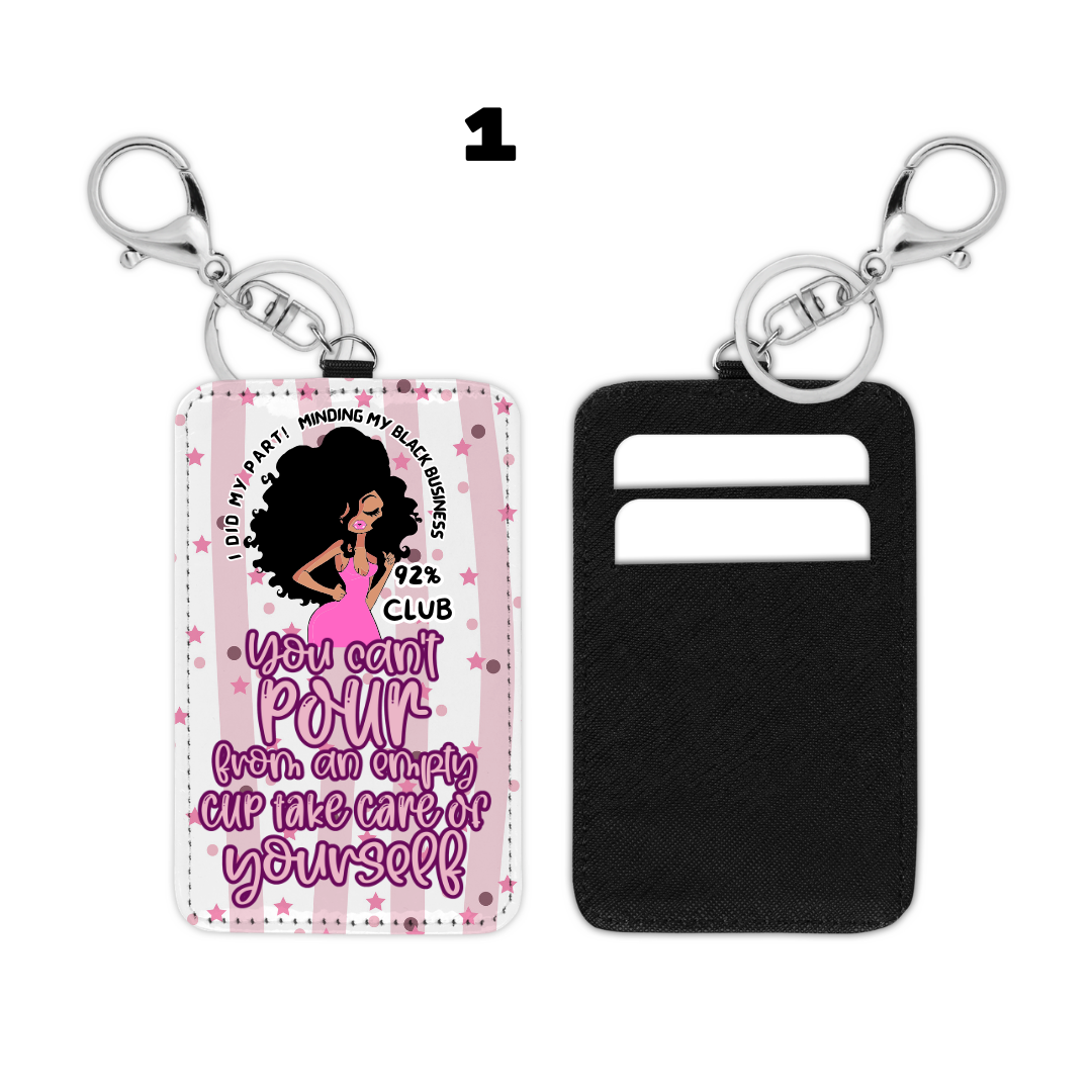 Card Holder – &quot;You Can’t Pour from an Empty Cup&quot; Quote