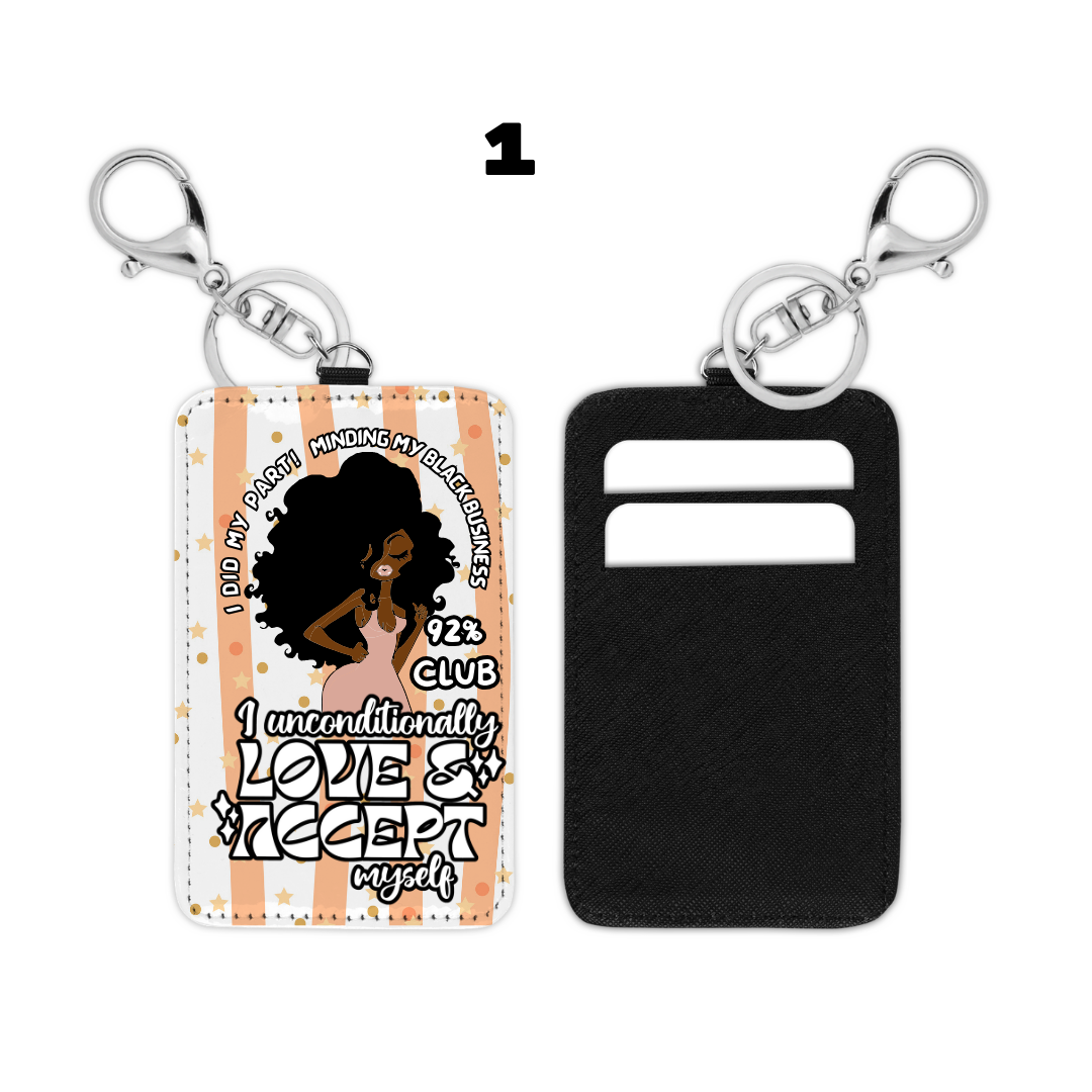  Card Holder – &quot;Self-Love &amp; Acceptance &quot; Quote