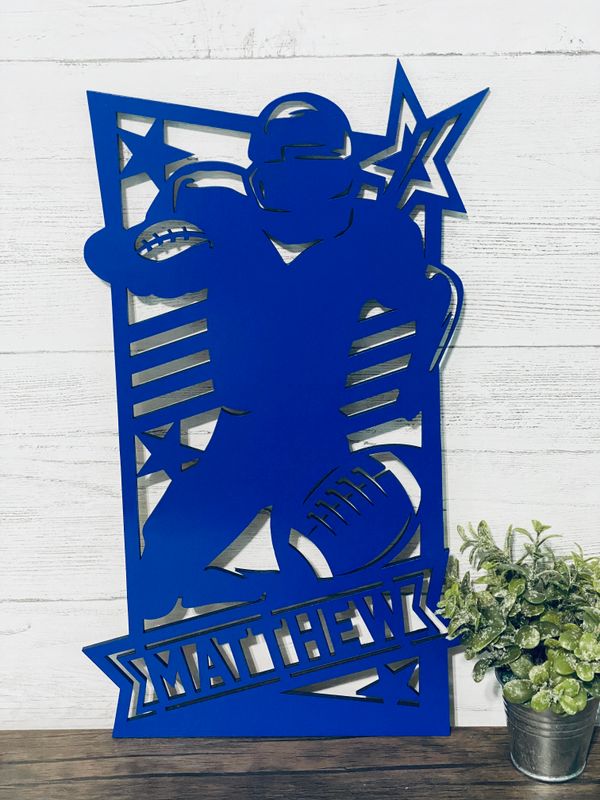 Football Single-Layer Sign