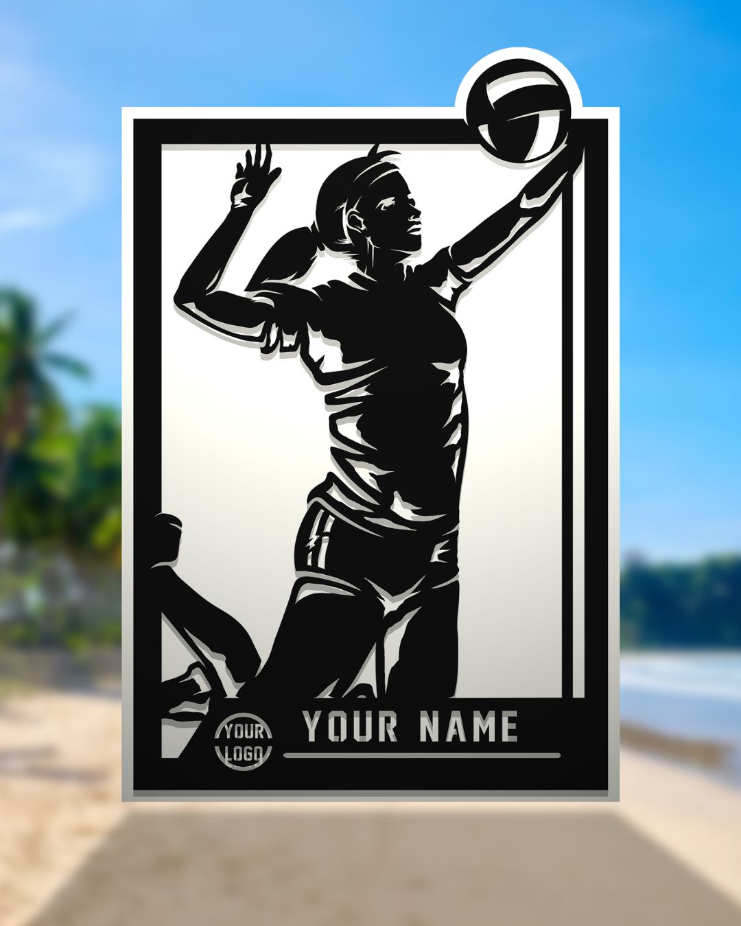 Custom Sports Signs  - Volleyball Serving