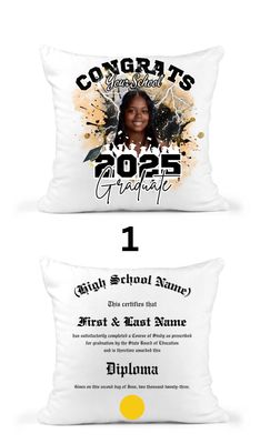 Custom Graduation Pillow Set II
