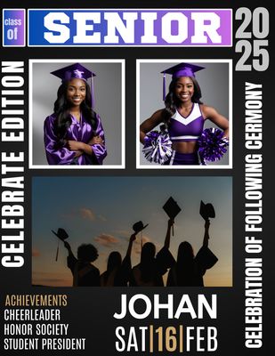 Printed Custom Graduation Magazine Cover  - Style 8