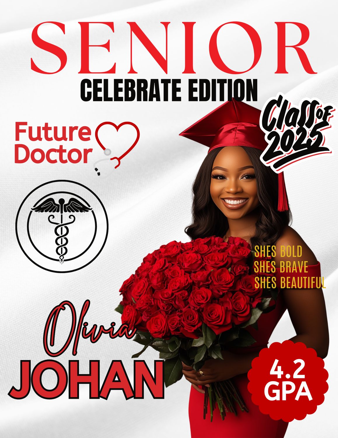 Printed Custom Graduation Magazine Cover  - Style 9
