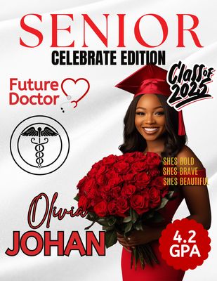 Printed Custom Graduation Magazine Cover  - Style 9