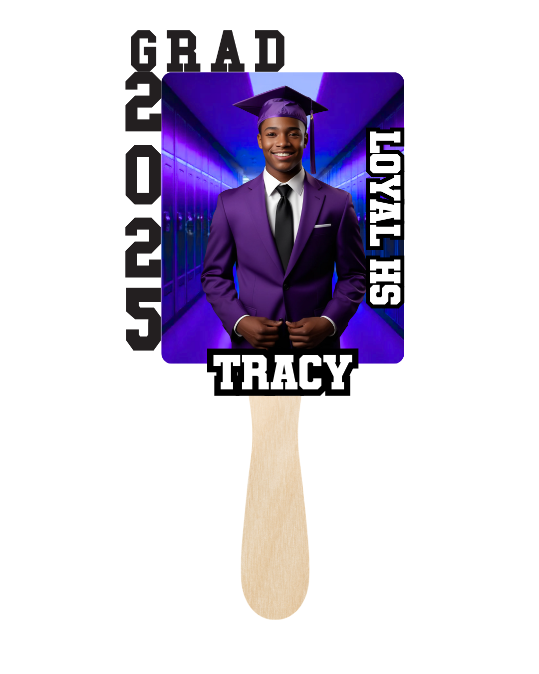 Custom Graduation Fans - Style 2