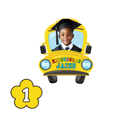 Personalized Graduation School Bus Magnet