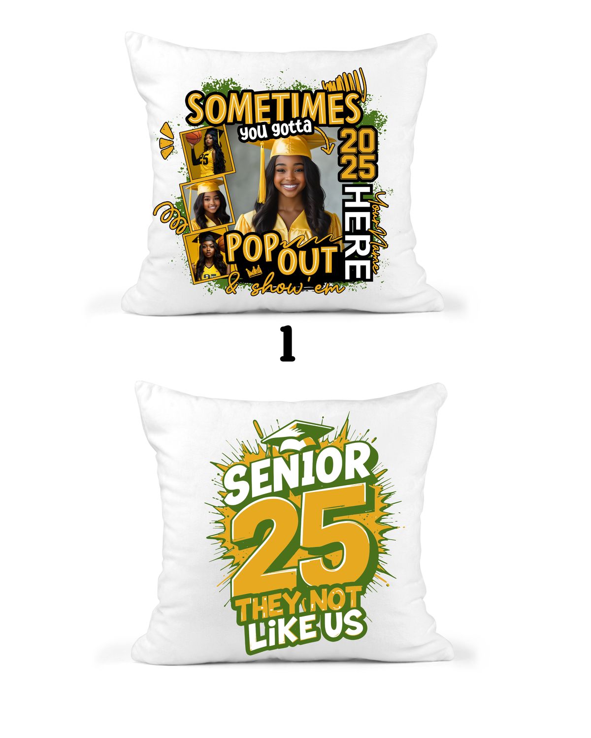 Pop Out &amp; Show &#39;Em” Custom Graduation Pillow – Class of 2025 Edition