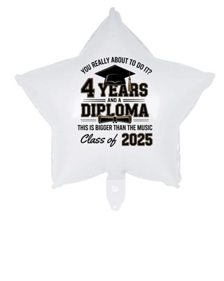 18&quot; Graduation Mylar Balloon - 4 Years and a Diploma