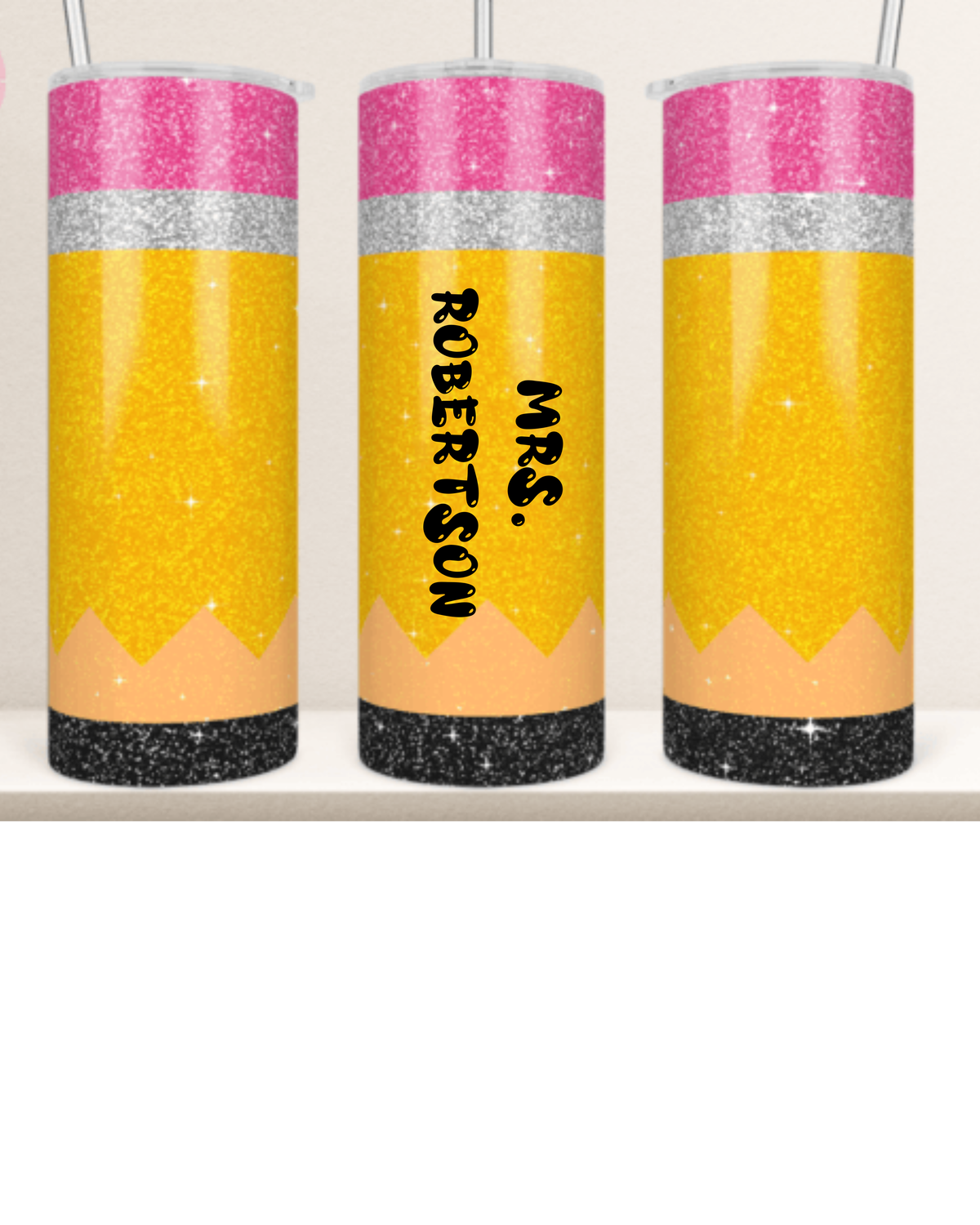 Personalized Teacher Pencil  Tumbler
