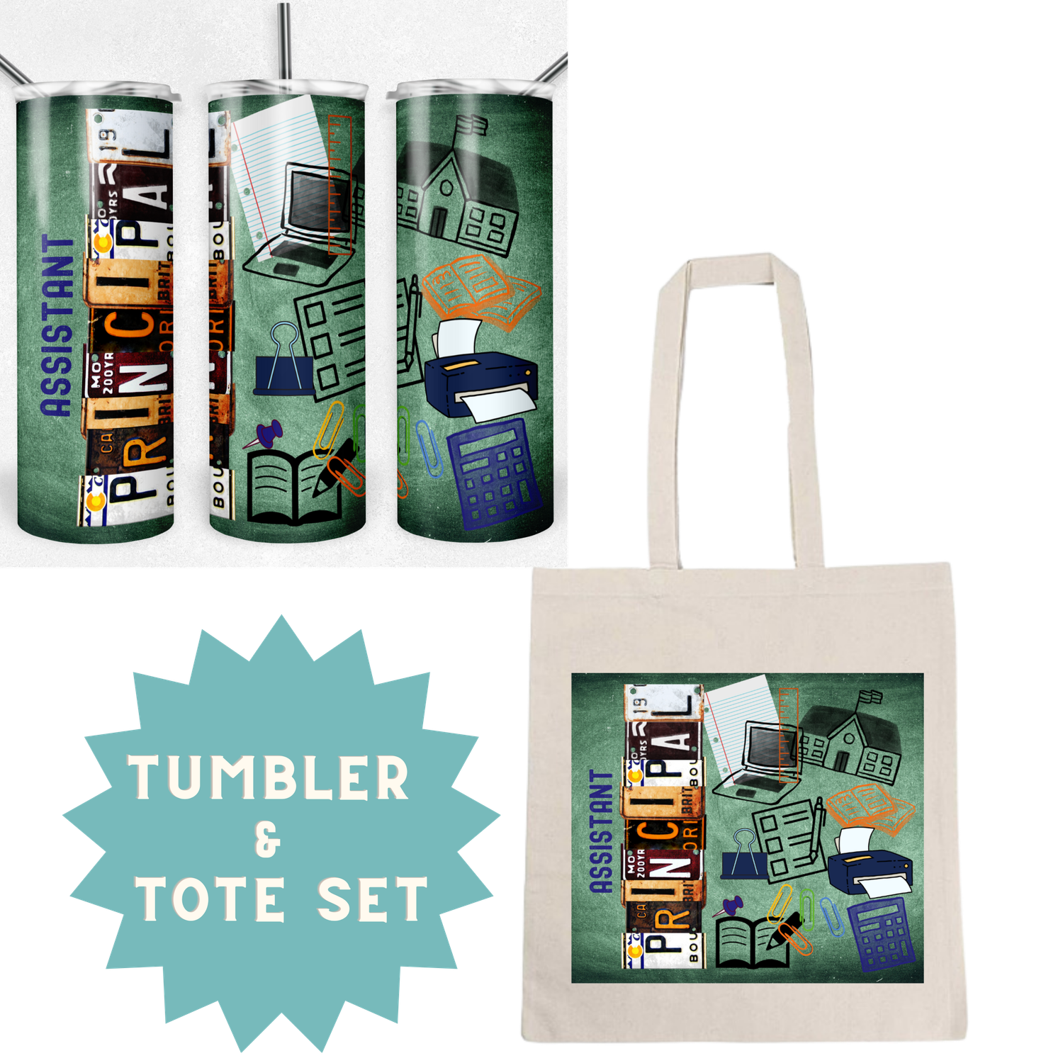 Assistant Principal Tumbler &amp; Tote Set
