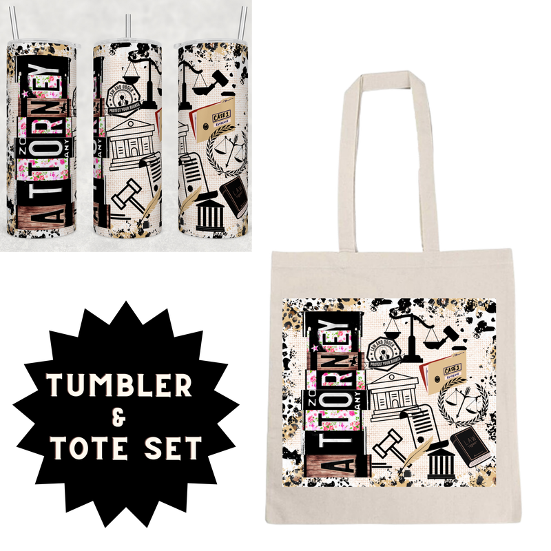 Attorney  Tumbler &amp; Tote Set