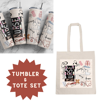 Correctional Nurse Tumbler &amp; Tote Set