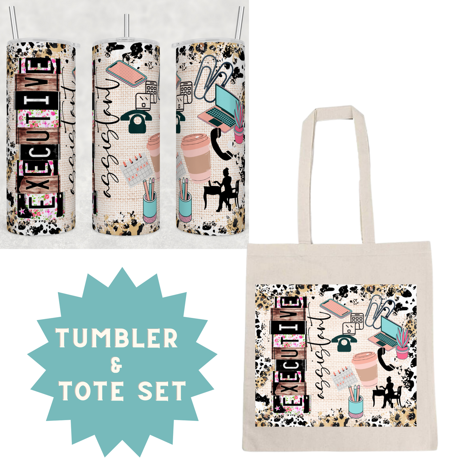 Executive Assistant Tumbler &amp; Tote Set