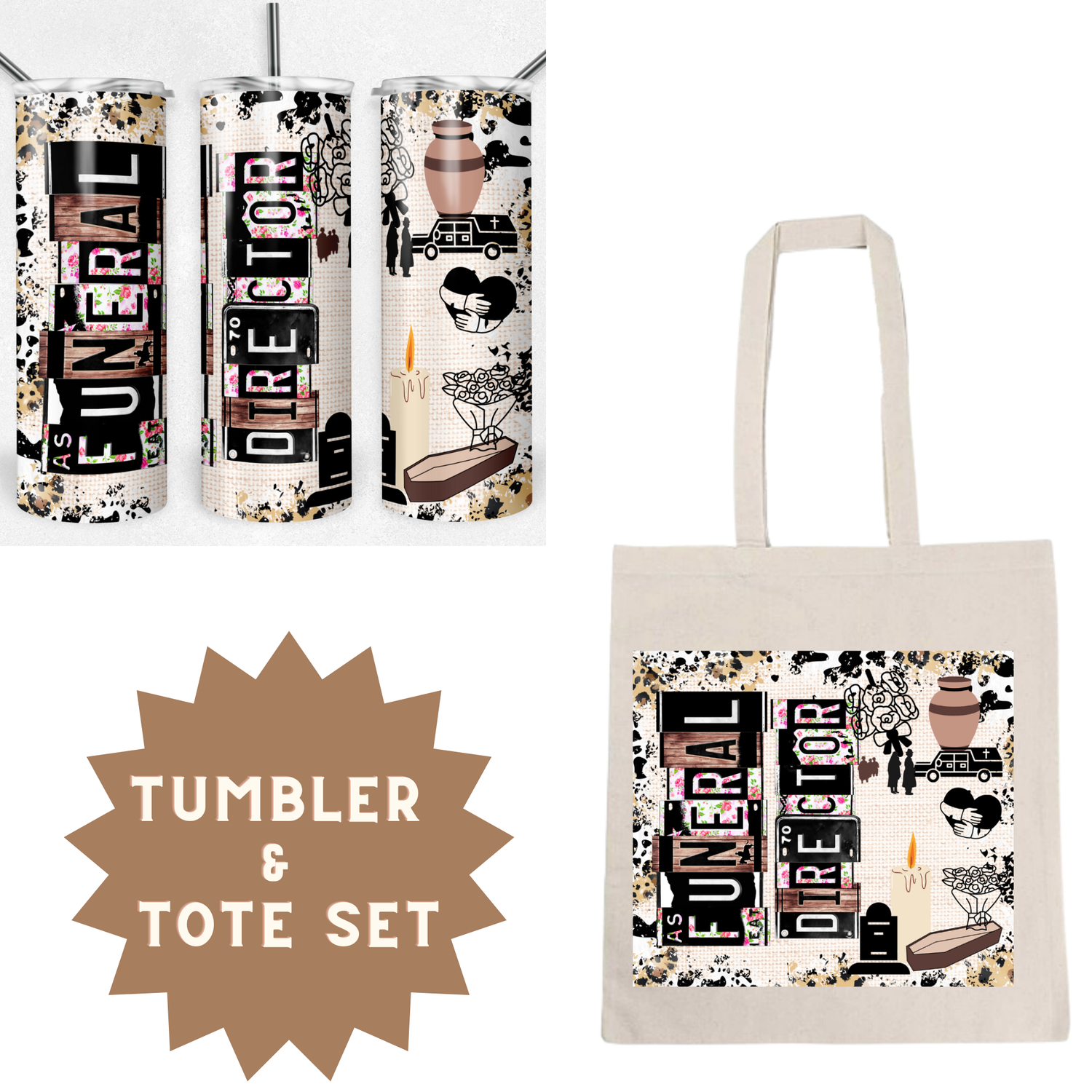 Funeral Director Tumbler &amp; Tote Set