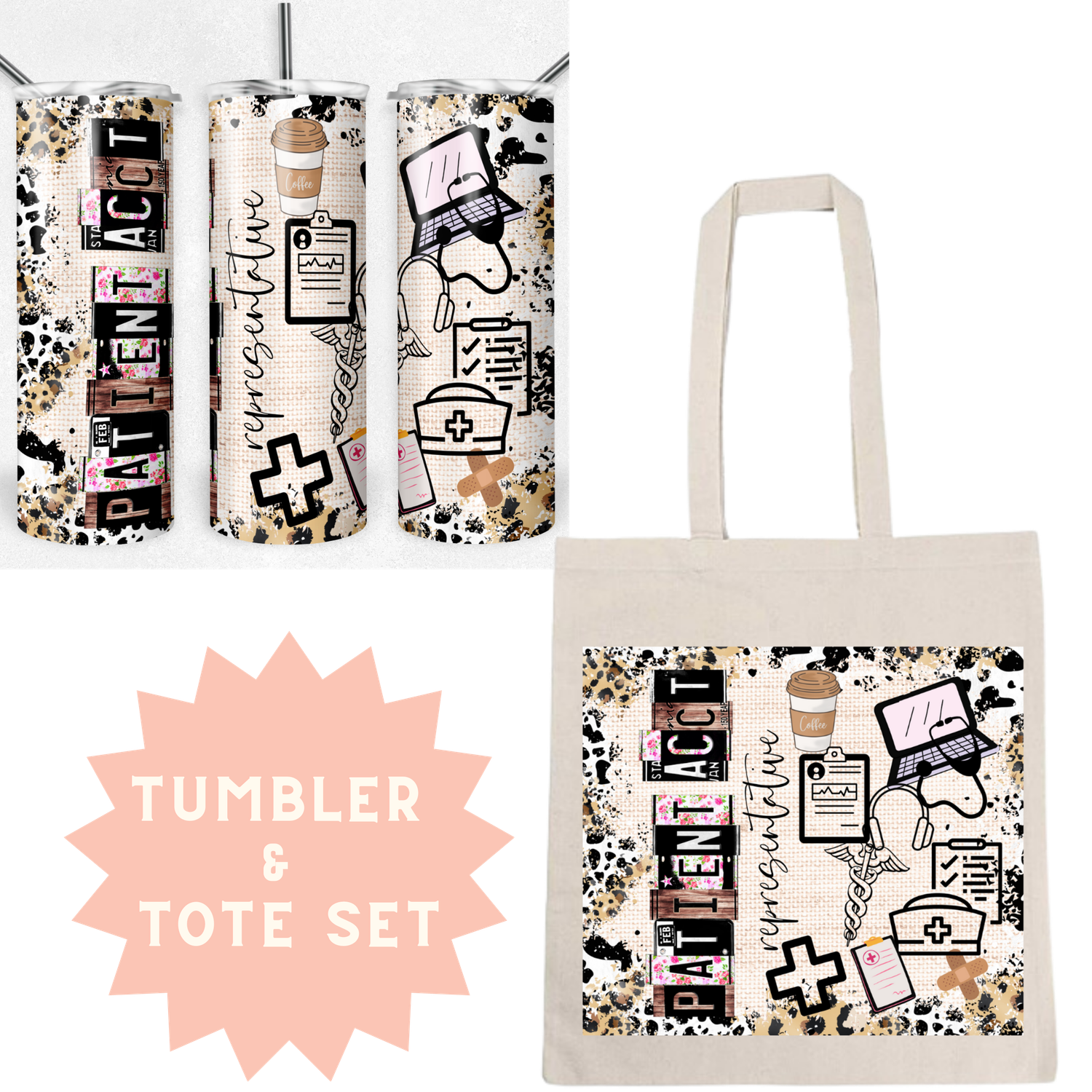 Patient Account Representative Tumbler &amp; Tote Set