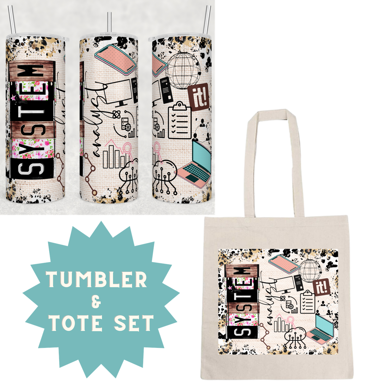 System Analyst Tumbler &amp; Tote Set