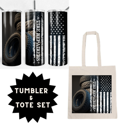 Tire Repair Tumbler &amp; Tote Set