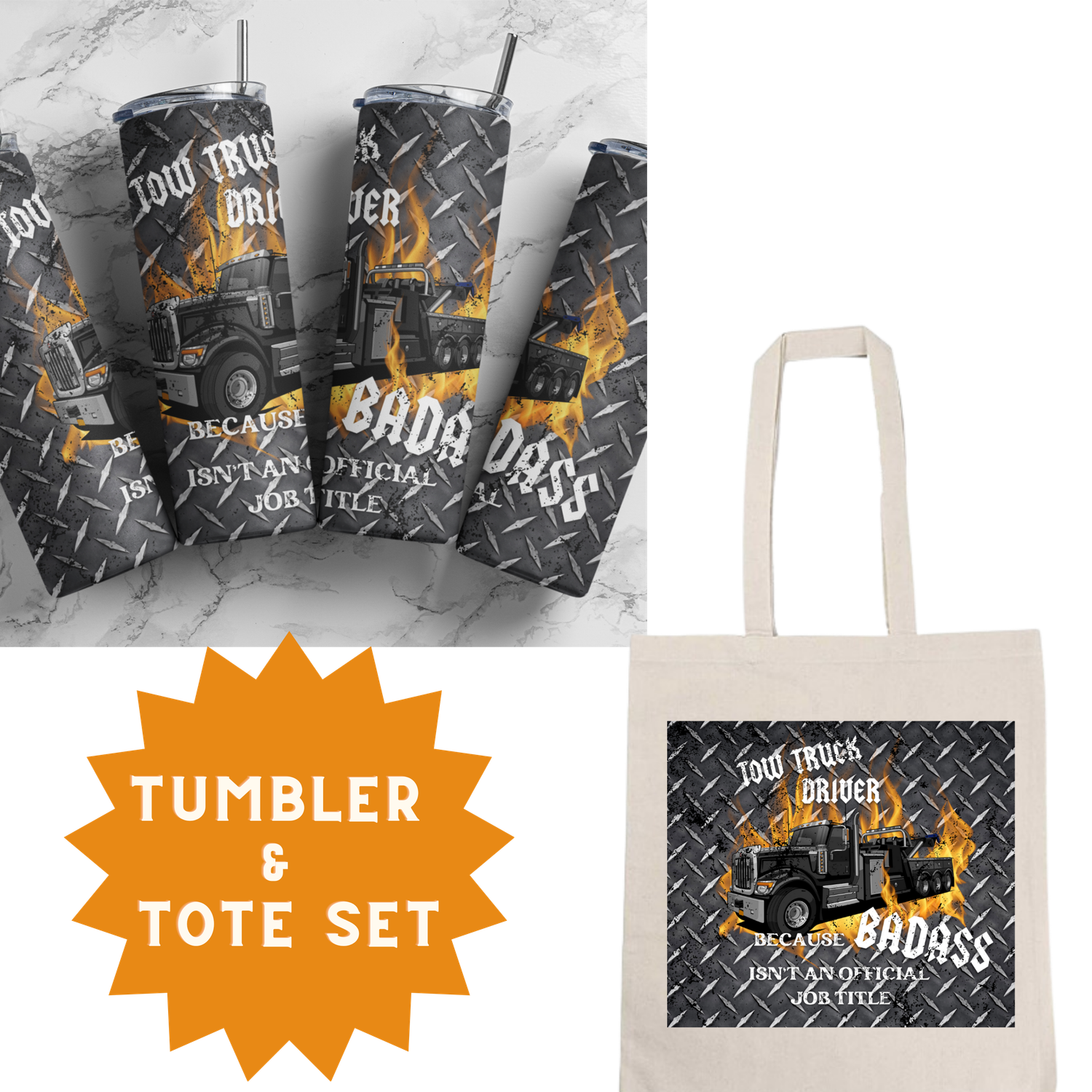 Tire Repair Tumbler &amp; Tote Set