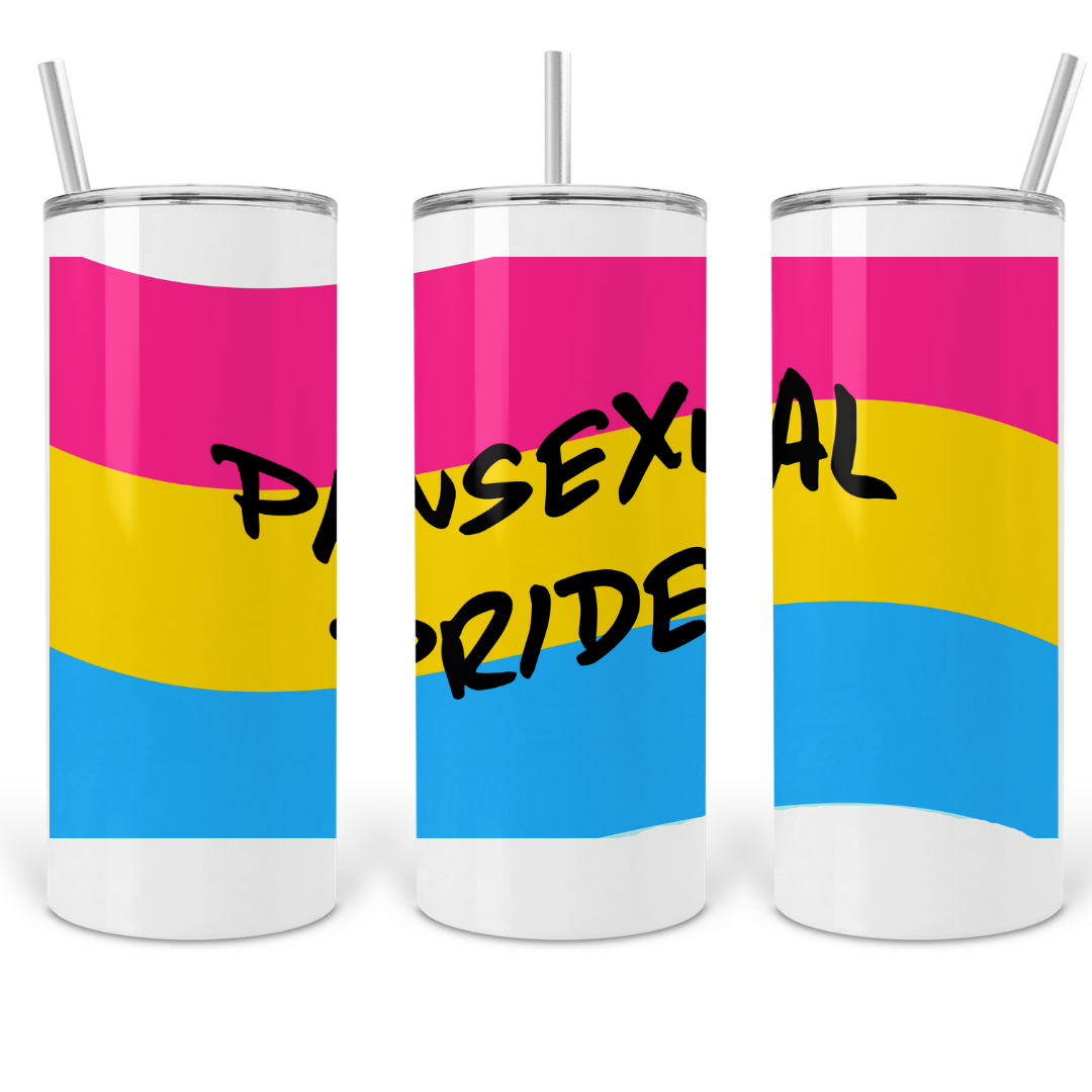 Pansexual Pride 20oz Skinny Tumbler with Straw
