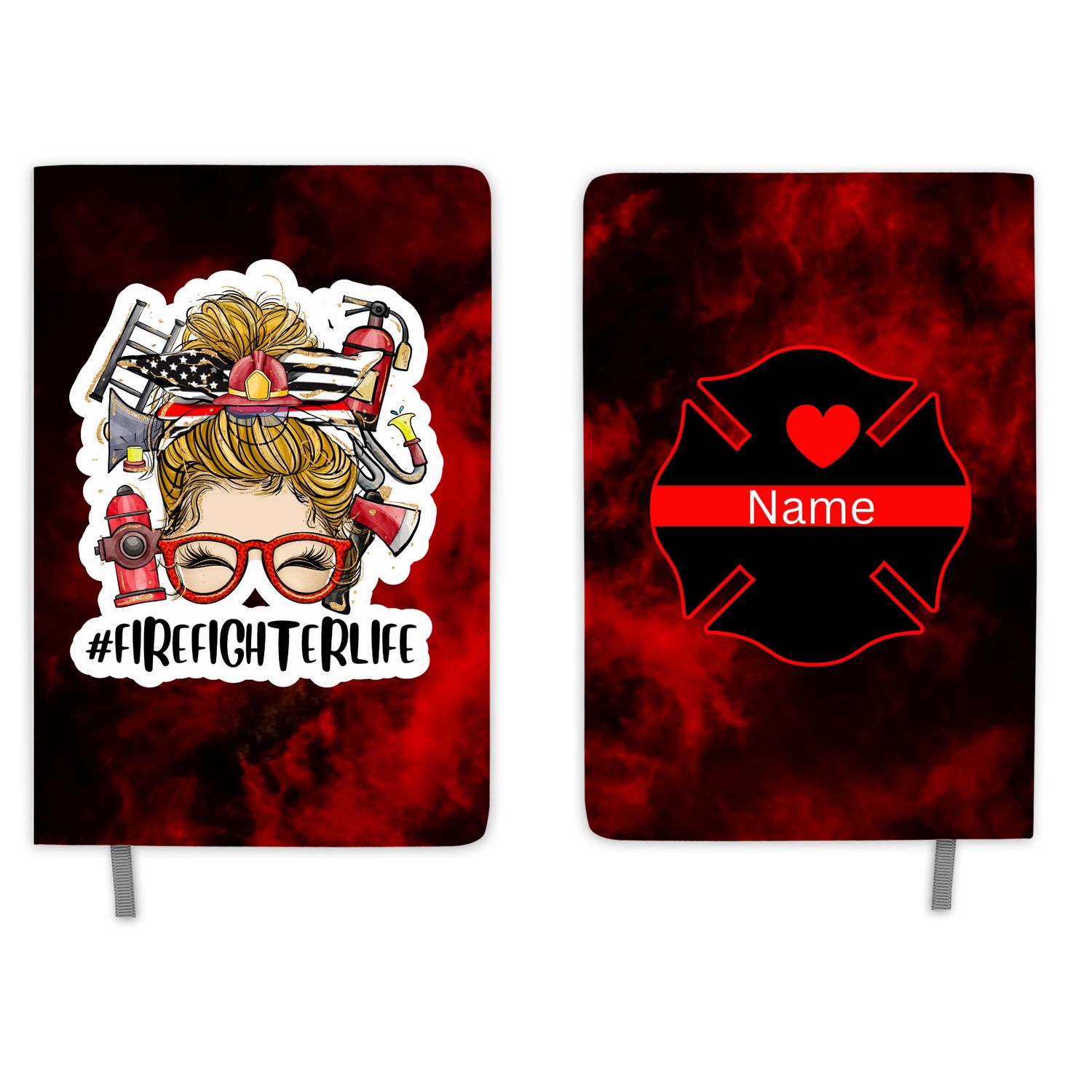 #FirefighterLife Personalized Journal - White