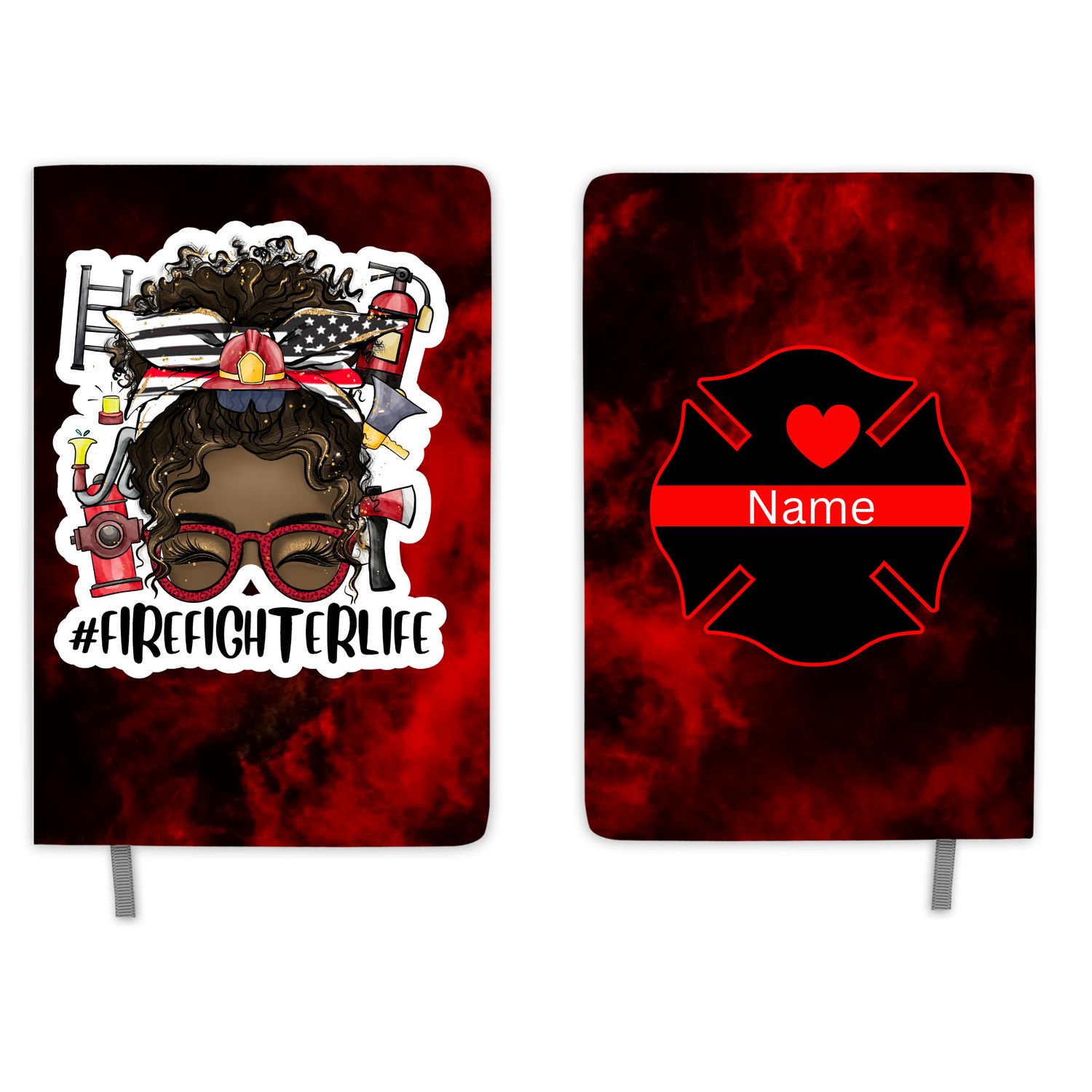 #FirefighterLife Personalized Journal - Black