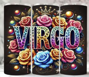 Virgo Crown &amp; Roses Tumbler