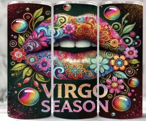 Virgo Season Floral Lips Tumbler
