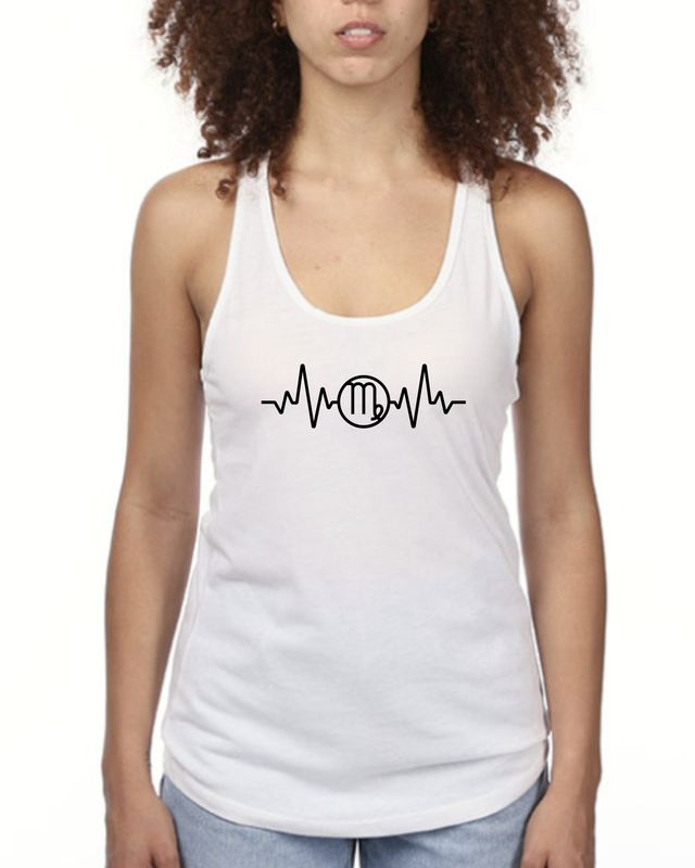 Virgo Heartbeat Racerback Tank Top