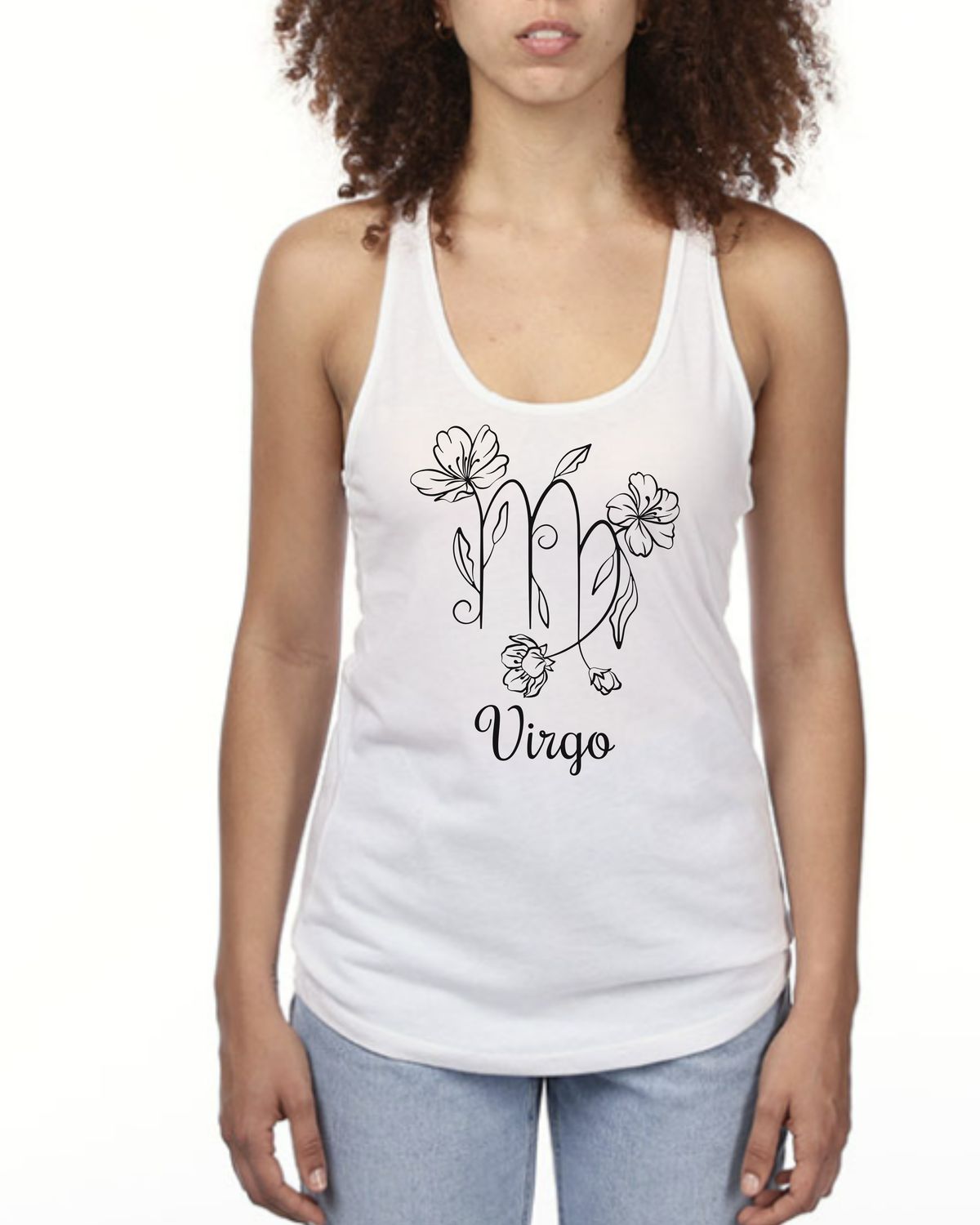 Virgo Floral Zodiac Racerback Tank Top