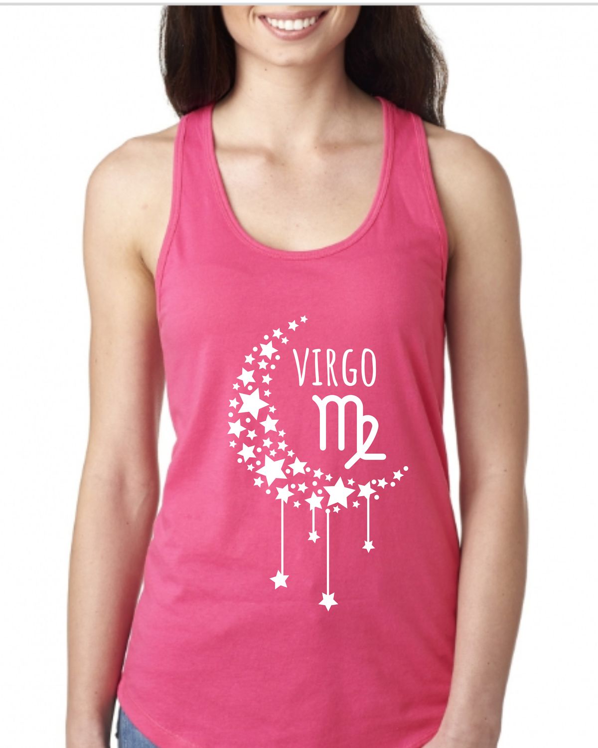 Virgo Moon &amp; Stars Racerback Tank Top