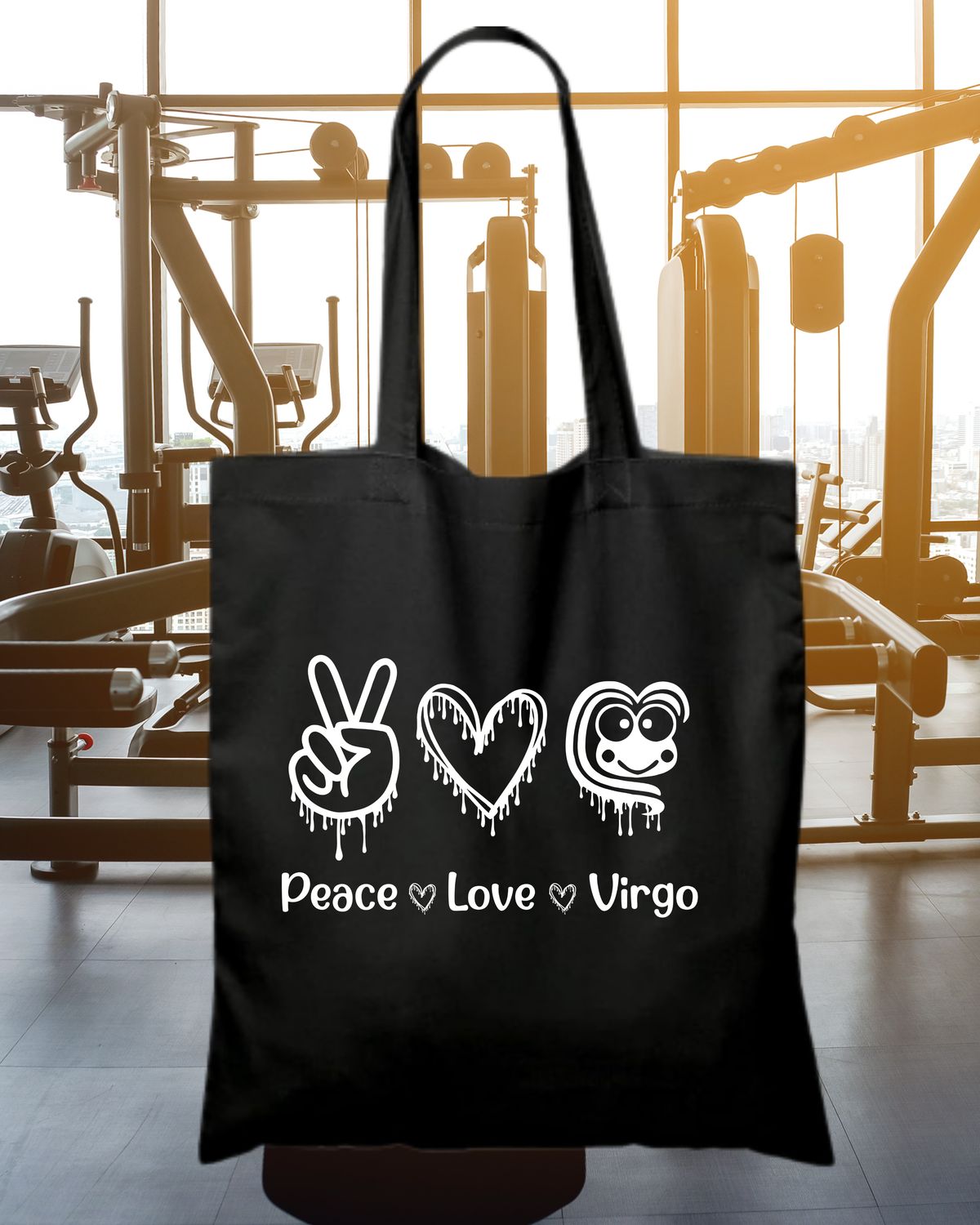 Peace Love Virgo Cotton Tote Bag