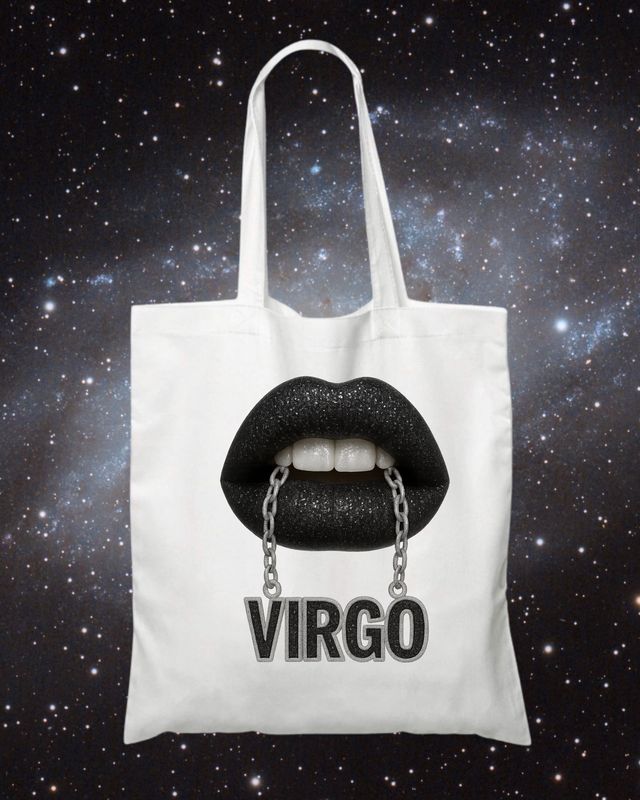 Bold Virgo Chain Lips Tote Bag