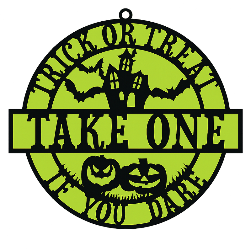 Halloween “Take One” Trick-or-Treat Sign