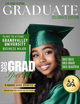 Printed Custom Graduation Magazine Cover  - Style 3