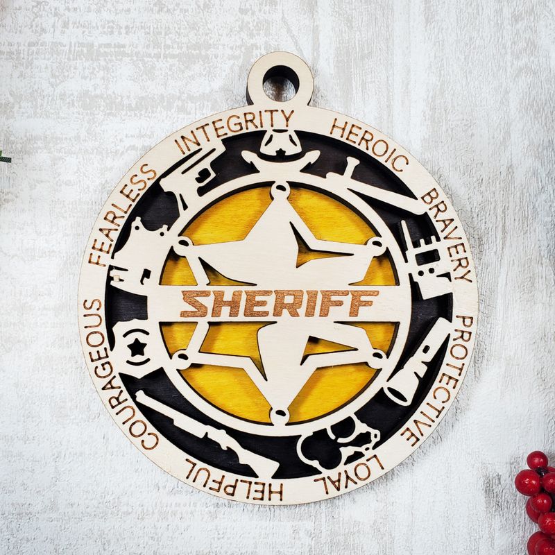 First Responder Ornament - Sheriff &amp; Deputy