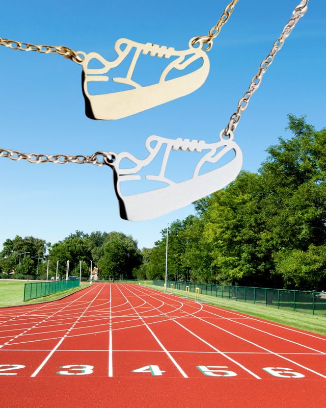 Running Shoe Pendant Necklace – Silver or Gold Finish