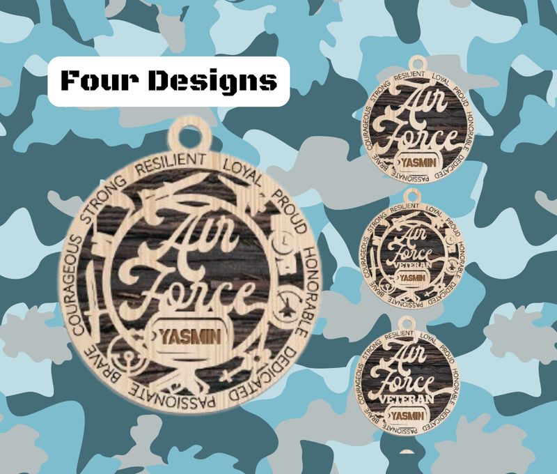 Air Force &amp; Air Force Veteran Christmas Ornament