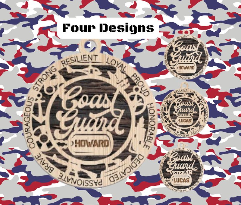 Coast Guard &amp; Coast Guard Veteran Christmas Ornament