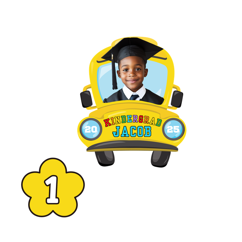 Personalized Graduation School Bus Magnet