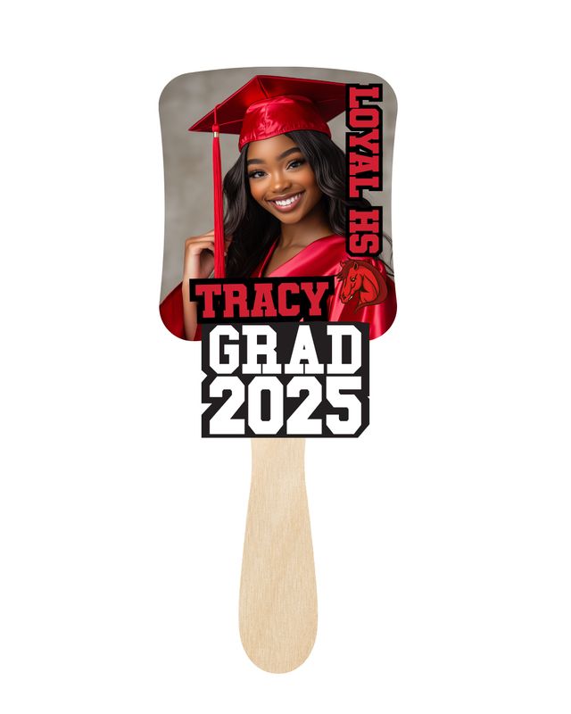 Custom Graduation Fans - Style 7