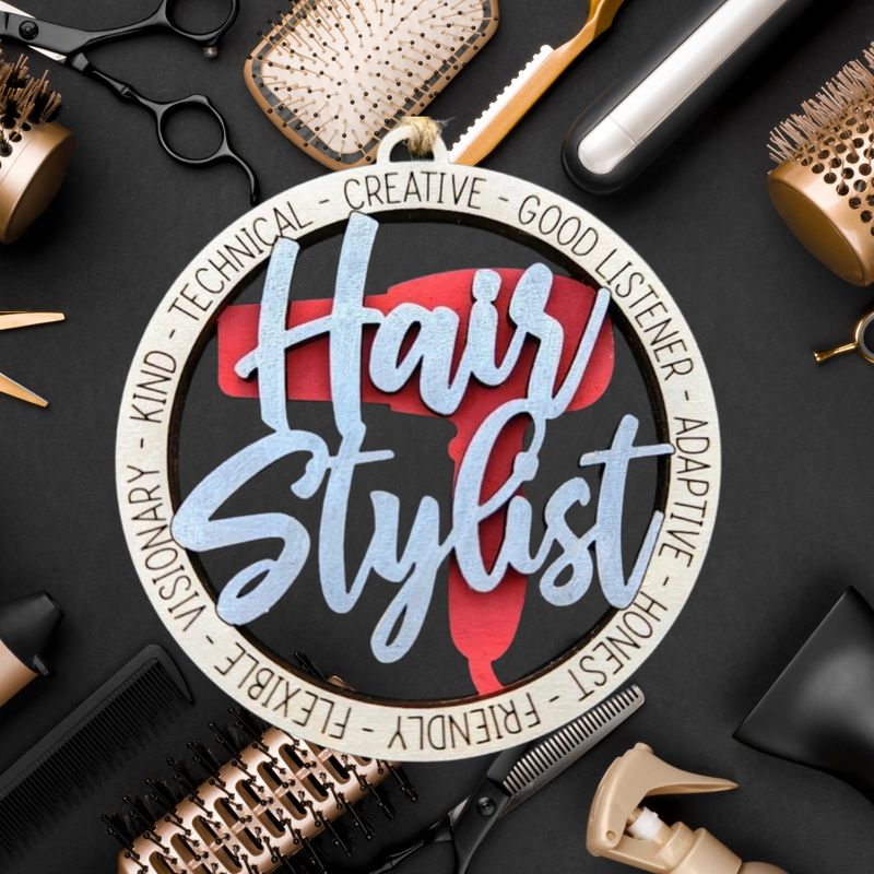 Hair Stylist Ornament or Car Charm