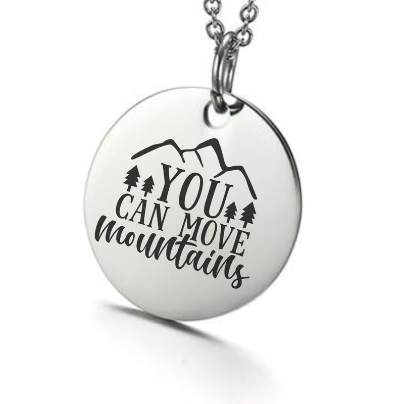 Inspirational Stainless Steel Pendant Necklace