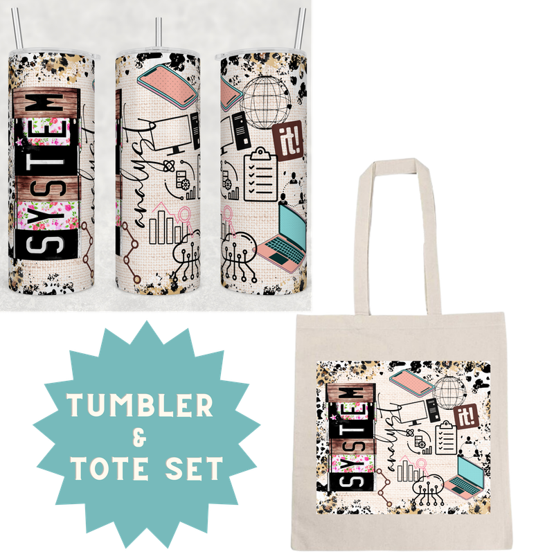 System Analyst Tumbler &amp; Tote Set