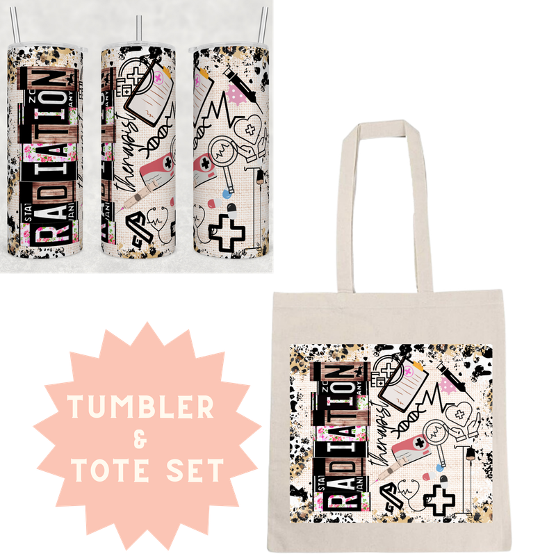 Radiation Therapist Tumbler &amp; Tote Set