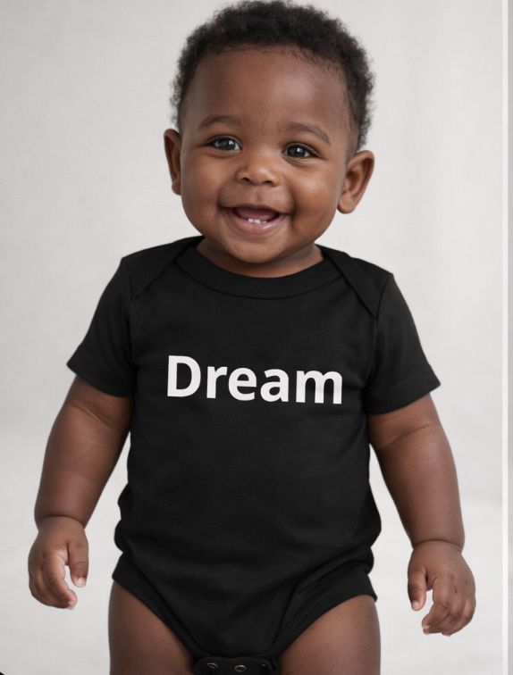 Infant Onesie- Black(Front/Back) Boys