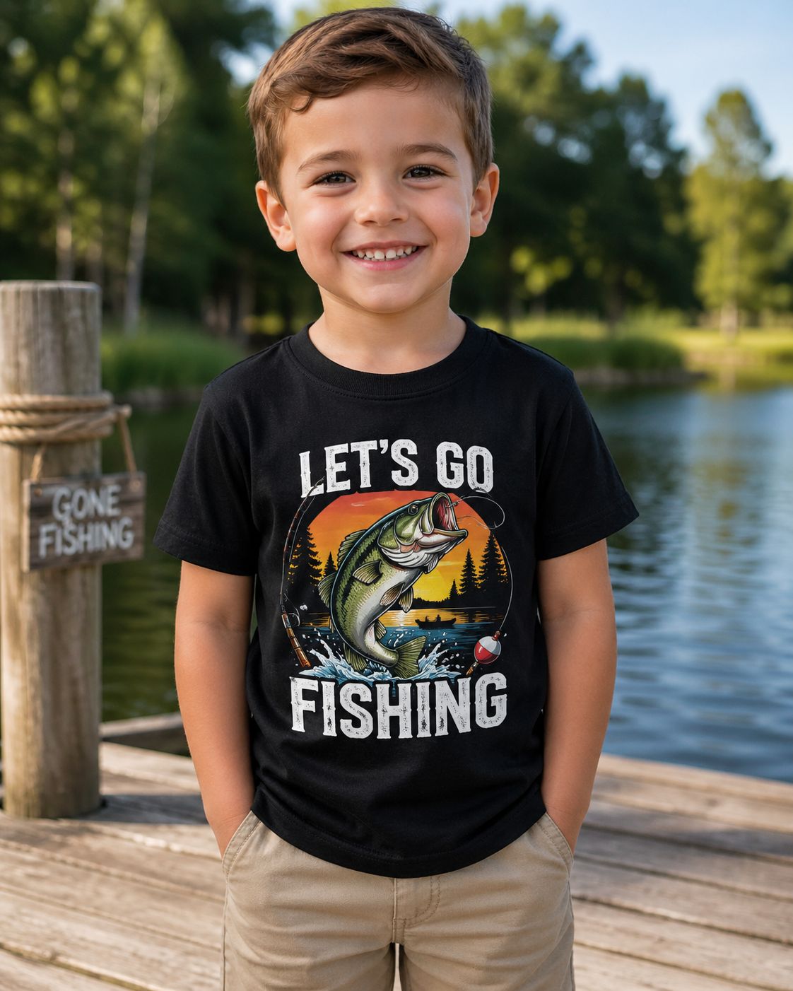 DreamLite Let's go Fishing Tee